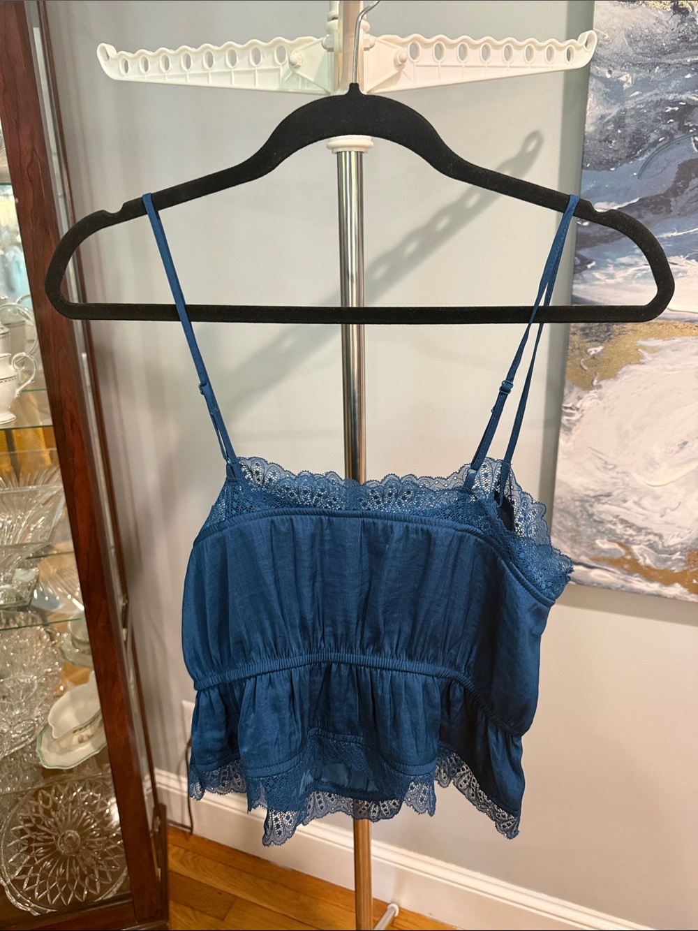 Auden Lace-Trim Teal-Blue Camisole